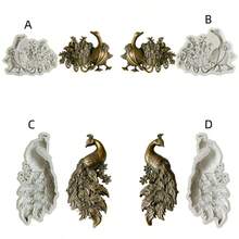 Molde decorativo de silicona con diseños de cisne, pavo real y estilo europeo, molde decorativo para pasteles de chocolate, helados, herramienta práctica de cocina para hornear, apta para tartas DIY, caramelos, gelatinas, pudines y colgantes de resina - D - Ver 1