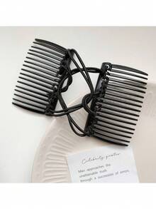 1-5pcs Elastic Magic Hair Combs With Adjustable Clips, Suitable For Women And Girls, No Trace Hair Bun Maker, Applicable For Curly, Thick, Wavy Ponytail Hair Accessories, Made Of ABS Plastic, All Season Use Beauty Home Bedroom Decor Travel Accessories - Multicolor - View 13