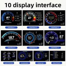 OBD + GPS HUD P24 Car OBD Head-Up Display HUD Car Computer Digital Speedometer, Water Temperature, Fuel Consumption, Inclinometer - A - 查看 3