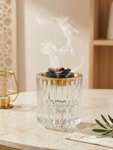 1 Set de quemador de incienso de vidrio minimalista, decoración del hogar de estilo nórdico creativo, elegante y versátil, adecuado para decoración del hogar, boda, fiesta, café, sala de estar, comedor, dormitorio, baño, bar, cena romántica, accesorios de boda, decoración de escritorio, también se puede regalar a amigos, esposa, graduación, damas, regalos de invierno, aplicable durante todo el año - Dorado - Ver 19
