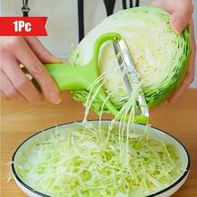 1pc Multifunctional Large Cabbage Shredder And Slicer - Food- Vegetable Cutter With Wide Blade Peeler, Ideal For Shredding Cabbage, Seaweed & Lettuce - 查看 1