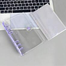 A6 Transparent Loose-Leaf Cover Sticker Book, Stickers, 3D Sticker Storage Box, 6-Ring PVC Notebook Set, DIY Diary. Suitable For Office And School, Sticker Book, Seal, Cute High-Value Prize Stationery, Back-To-School Essential, Study Notes, School Supplies, Fun Memo Pad, Cute Design, Smooth Paper, Memo - A6 Loose-leaf Notebook - View 12