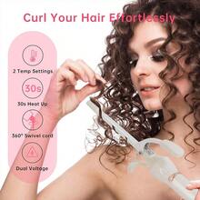 Hatteker 1pc Mini Wool Curling Iron, Perm Waver For Permed Hair, Bangs & Waves Styling Tool - White - View 4