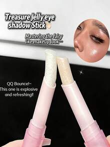 1 pieza Barra de Sombra de Ojos con Brillo Perlado y Purpurina, Lápiz de Sombra de Ojos de Larga Duración Resistente al Agua y a las Manchas con Efecto Iluminador, Aplicación Portátil de Una Sola Pasada - Multicolor - Ver 2