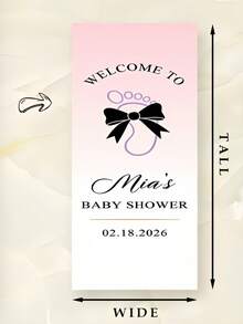 Faixa de boas-vindas branca personalizável em vários tamanhos - Pode ser personalizada com nome/data/texto, ideal para casamentos, aniversários, festas, decoração de diversos eventos, ótima para gestantes, pode ser usada em jardins, gramados e salas de estar. - Multicolorido - Ver 6