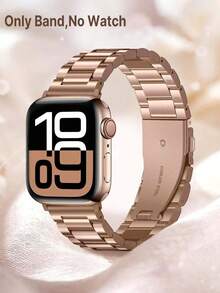 1条时尚玫瑰金不锈钢表带，兼容 Series 11/10/9/8/7/6/5/4/3/2/1 SE Ultra，采用便捷快拆设计，配备拆卸工具，兼容表带及配件，适用于44mm、38mm、40mm、41mm、42mm、45mm、46mm、49mm尺寸的手表。 - 玫瑰金 - 查看 10