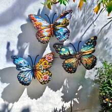 1pc, Large 14.96 Inch Iron Butterfly Wall Decor, Handmade Iron Butterfly Craft Suitable For Outdoor Wall, Garden, Yard, Garage Door, Fence, Balcony, Patio And Park Decoration, No Electricity Required And Reusable, Perfect Gift For Butterfly Lovers - A - View 5