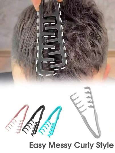 1pc Fluffy Pointed Hair Brush - Suitable For Curly/Straight, Thick And Fine Hair, White Plastic Design, Non-Slip Grip And Ergonomic Handle - Great For Dry/Wet Use, Daily Grooming, Hairstyling, Blow Drying, Home Or Professional Use, Travel, Curling, Smoothing Bristles, Styling Tool And Holiday Gift, Minimalist Appearance, Durable