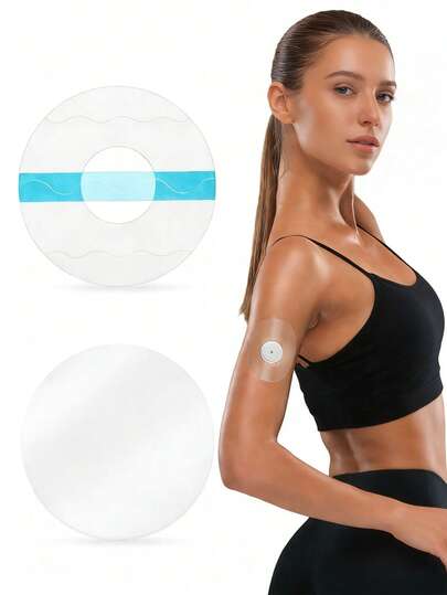 Miếng dán che cảm biến, miếng dán cảm biến trong suốt, miếng dán cảm biến chống thấm nước và mồ hôi, miếng dán cố định cảm biến chống trượt, miếng dán vô hình không để lại dấu vết dùng cho thể thao và thể dục, máy đo đường huyết và tập luyện cơ bắp.