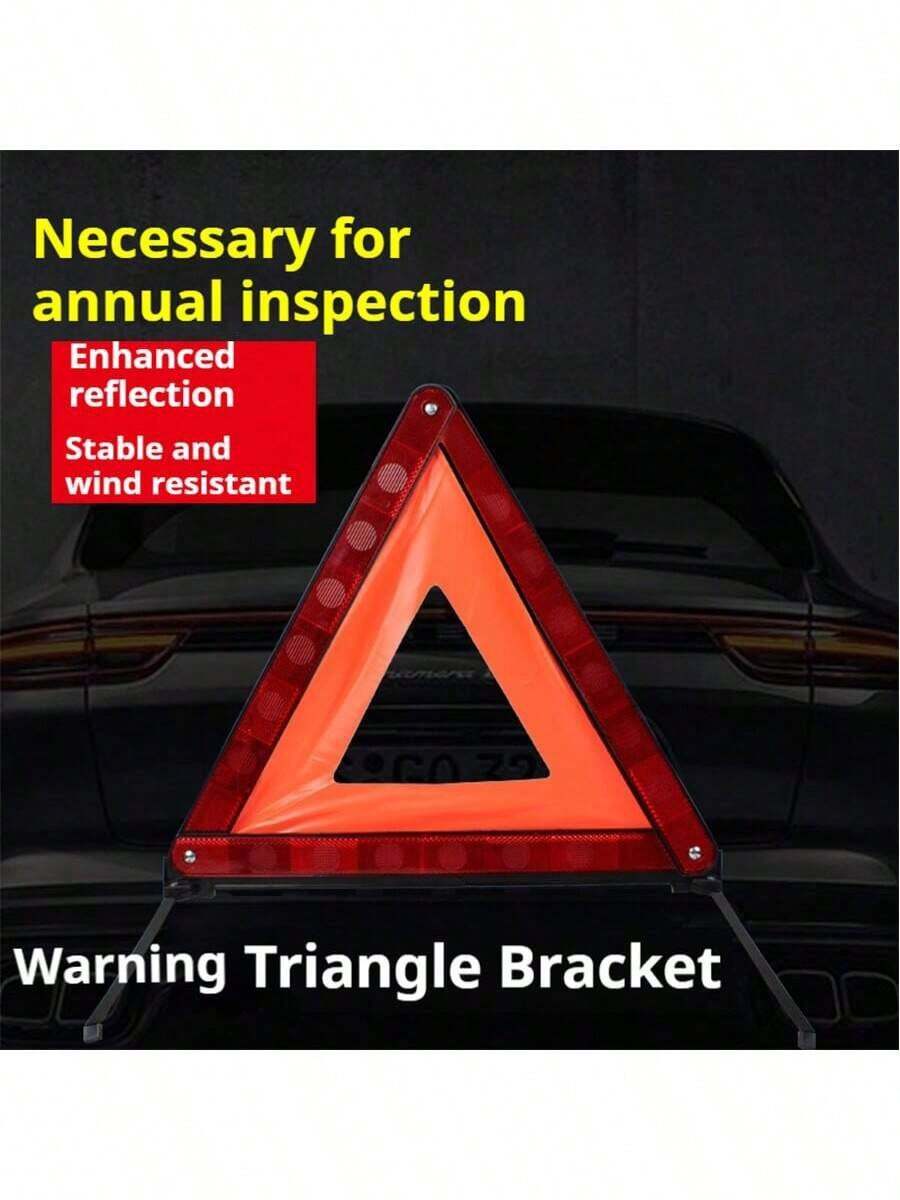 Car Reflective Triangle, Car Emergency Tripod, Car Accessories, Car Triangular Warning Sign, Roadside Reflective Triangle