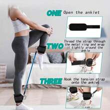 3pcs Ankle Strap Resistance Band Set Fitness Workout Equipment Ankle Weights Yoga Elastic Fitness Bands Unisex - Multicolor - View 7