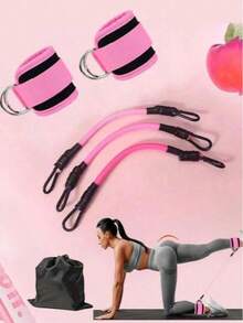3pcs Ankle Strap Resistance Band Set Fitness Workout Equipment Ankle Weights Yoga Elastic Fitness Bands Unisex - Multicolor - View 3