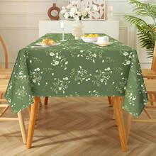 Mantel de mesa con estampado de margaritas de primavera, mantel rectangular floral, cubierta de mesa de cocina y comedor lavable, decoración para fiestas - Verde - Ver 4
