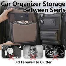 Multifunktionale Auto Sitz Seitentasche, Auto Netz Tasche, Handtaschenhalter, tragbarer Auto Organizer, Auto Sitz Hängetasche Halter, Taschentuch & Becherhalter, Auto Innenraum Zubehör - Ablagefach für den mittleren Sitz im Auto - Übersicht 3