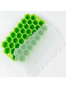 37-Grid Honeycomb Tray Silicone Reusable Mold Tray With Lid Ice Mold 1pc - Black - View 9