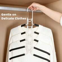 1pc 5-Layer Multi-Function Magic Folding Hanger With Multiple Hooks For Suits Dresses Sweaters Shirts Coats Pants Garments Space-Saving Organizer Closet Storage Solution Lightweight Portable - View 12