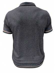 Áo polo nam cỡ lớn tay ngắn kiểu retro, áo sơ mi cổ bẻ có túi, kiểu dáng thường ngày mùa hè. - màu đen - Xem 4
