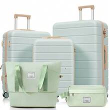 Luggage Set, M-L-XL Set, ABS Hard Shell Suitcases, Durable Luggage Sets, Suitcases With Spinner Wheels And Lock, With Toiletry Bag - Green - View 11