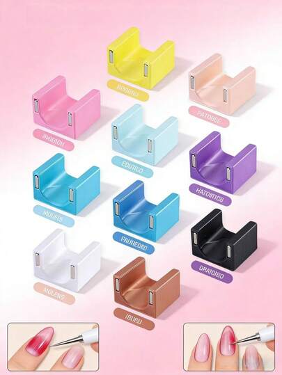 1pc Automatic Cat Eye Magnet Tool, Super Strong Cat Eye Magnet, French Wide Edge Side Light Cat Eye Magnet, Suitable For Nail Salons And DIY Nail Art Tools