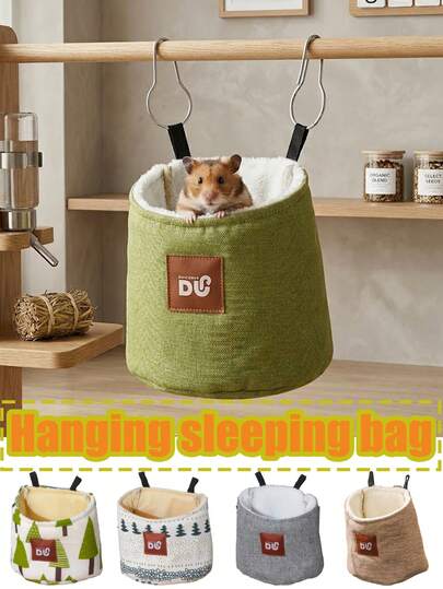 1 chiếc võng treo bằng kim loại, thích hợp cho chuột hamster, sóc bay, sóc và các vật nuôi nhỏ khác, có thể dùng làm chỗ ngủ ấm áp và vui chơi, món quà tuyệt vời nhất cho thú cưng nhỏ.