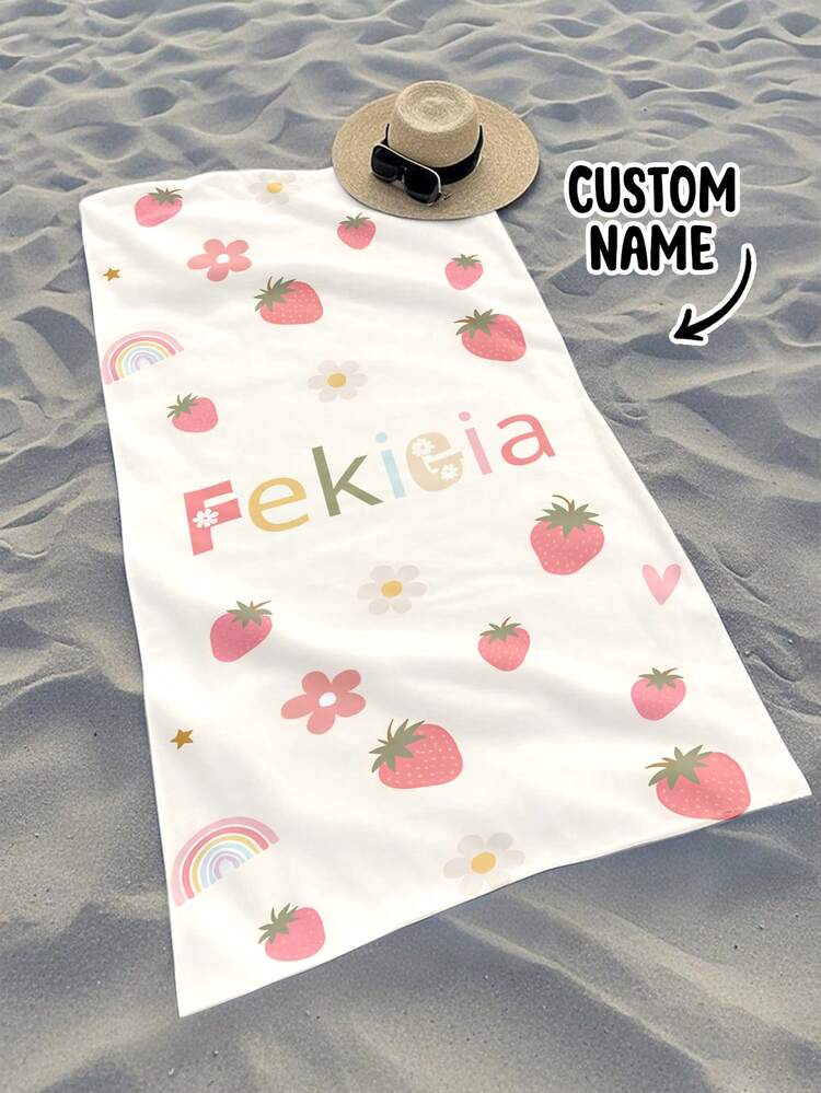 A Personalized Children's Beach Towel, A Perfect Summer Birthday Gift, Suitable For All Kinds Of Summer Occasions. Customize Beach Towels And Accessories For The Beach, Pool, Travel, Camping, Yoga, And More. - Multicolor - View 4