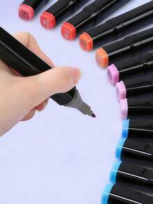 168/120/80/48/36/24 PCS Marker Sets, Dual-Tips, DIY Craft Pens, Watercolor Pens, School Supplies, Professional Permanent Colors, For Painting, Sketching, Coloring, Calligraphy - Ideal For Halloween & Christmas Gifts, Art Lovers, Art Supplies - 168 Colors / Markers - View 8