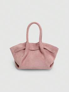 Dedoo European And American Fashion Design Buckle Suede Bucket Bag, Women's Autumn/Winter Shopping, Commuting, Party Gift Handbag - Pink - View 11