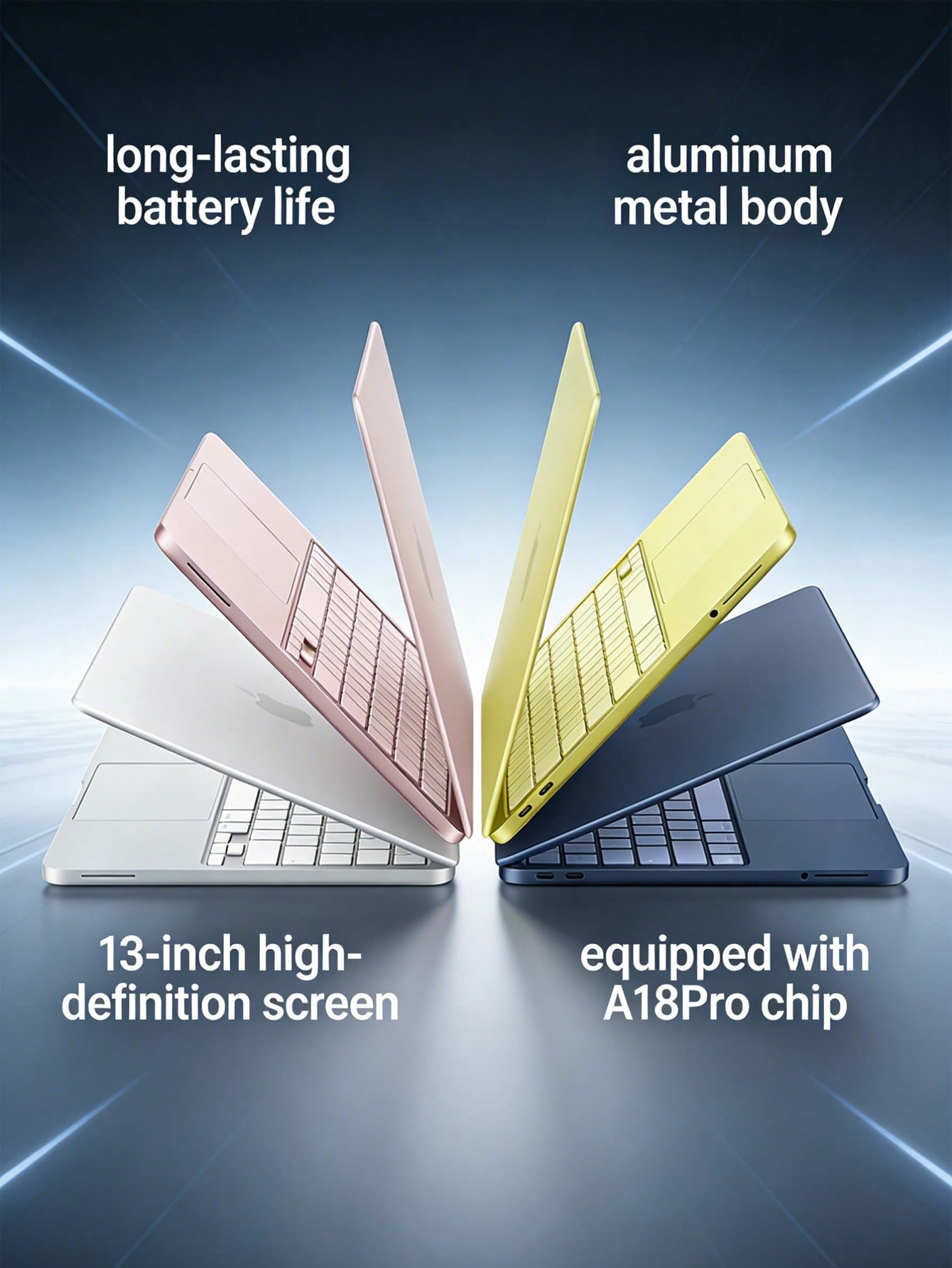 جهاز MacBook Neo المحمول، شاشة عالية الدقة مقاس 13...