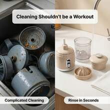 Wireless Portable Citrus Juicer Cup, One-Touch Rechargeable Orange & Lemon Juice Maker, Compact Fresh Juice & Smoothie Blender For Fruit & Veggie Drinks, Lightweight Travel Design For Home, Office, Outdoor & Daily Healthy Living - Hồng - Xem 8