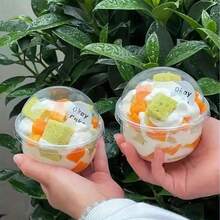 250ml/360ml/500ml Clear Plastic Summer Dessert Cups With Lids, Multi-Purpose Bowls For Yogurt, Pudding, Ice Cream And Fruit, Suitable For Cakes, Mousse, Milkshakes, Yogurt, Ice Cream, Fruit, Parties And Meals - Transparent - View 4