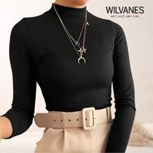 Cacharrel Sweater Blouse With Long Sleeves And High Neck - Women's Elegance Fashion - PRET0 - 查看 2