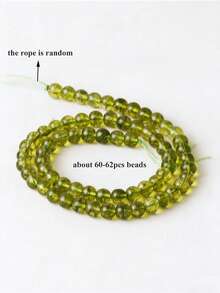 6/8/10mm Green Peridot Crystal Stone Beads Round Loose Spaced Beads For Jewelry Making DIY Necklace Bracelet Accessories. - Multicolor - View 7