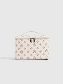 White Cosmetic Bag, Women's Portable Travel Organizer - Multicolor - View 2