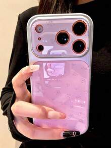 美观可爱粉色花朵果冻手机壳，兼容 17 Pro Max、17 Pro、17、16 Pro Max、16 Pro、16、16、15 Pro Max、15 Pro Max、15 Pro、15，镜头保护，防震。 - 粉色 - 查看 2