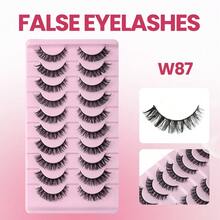 10对俄罗斯浓密型假睫毛 - 黑色 - 查看 6