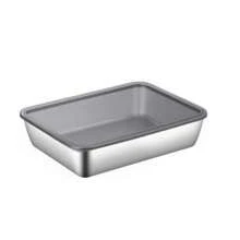 3 piezas Recipientes de almacenamiento de alimentos de acero inoxidable herméticos con tapas, cajas de almuerzo apilables a prueba de fugas de metal, recipientes de almacenamiento de alimentos para refrigerador y congelador, adecuados para cocina y picnic - Multicolor - Ver 12