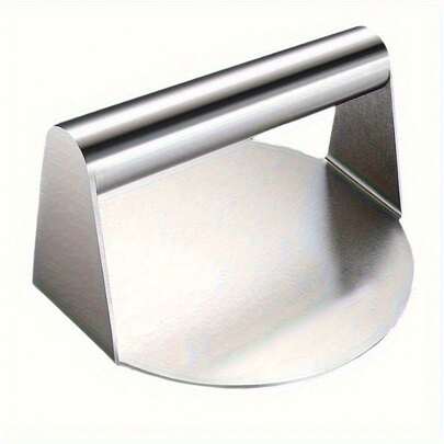 6-Inch Stainless Steel Hamburger Patty Maker - Non-Stick Surface For Making Perfect Beef Burgers, Sliders And Patties. Features Ergonomic Handle And Flat Surface For Even Pressing Of Meat.