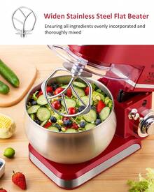 THREEKEY 1pc  Stand Mixer, 5.5 Qt Tilt-Head Electric Household Stand Mixer - 650W 6-P Speed, Multifunctional Kitchen Stand Up Mixer With Dough Hook, Whisk, Food Beater And Butter Beater(US Plug) - 美規A型插(110-127V) - 查看 7