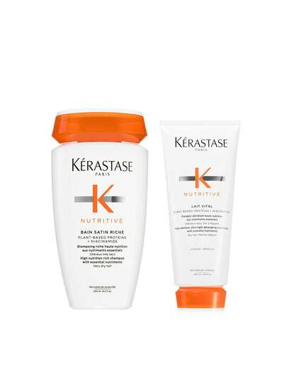 Kérastase [Bundle] Nutritive Bain Satin Shampoo 250 Ml + Lait Vital Conditioner 200 Ml
