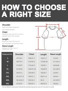 Graphic Cotton T-Shirt Double-Sided Printed T-Shirt, Unisex,Casual Men's Cotton T-Shirt. Y2K,Oversize Plus Size Men's S To 5XL,Summer Tee - 黑與白 - 查看 8