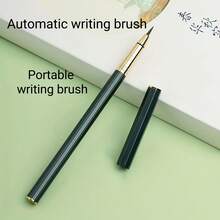 1pc Portable Ink-Adding Brush Pen Style Brush+10pcs Black Ink Sacs,5 Colors To Choose From, Students Practice Calligraphy Brush - Fountain Pen Style Calligraphy Brush - View 8
