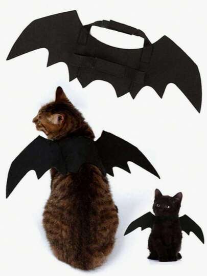 Accesorios de disfraz para mascotas - Alas de murciélago negras, disfraz de transformación elegante adecuado para perros y gatos pequeños
