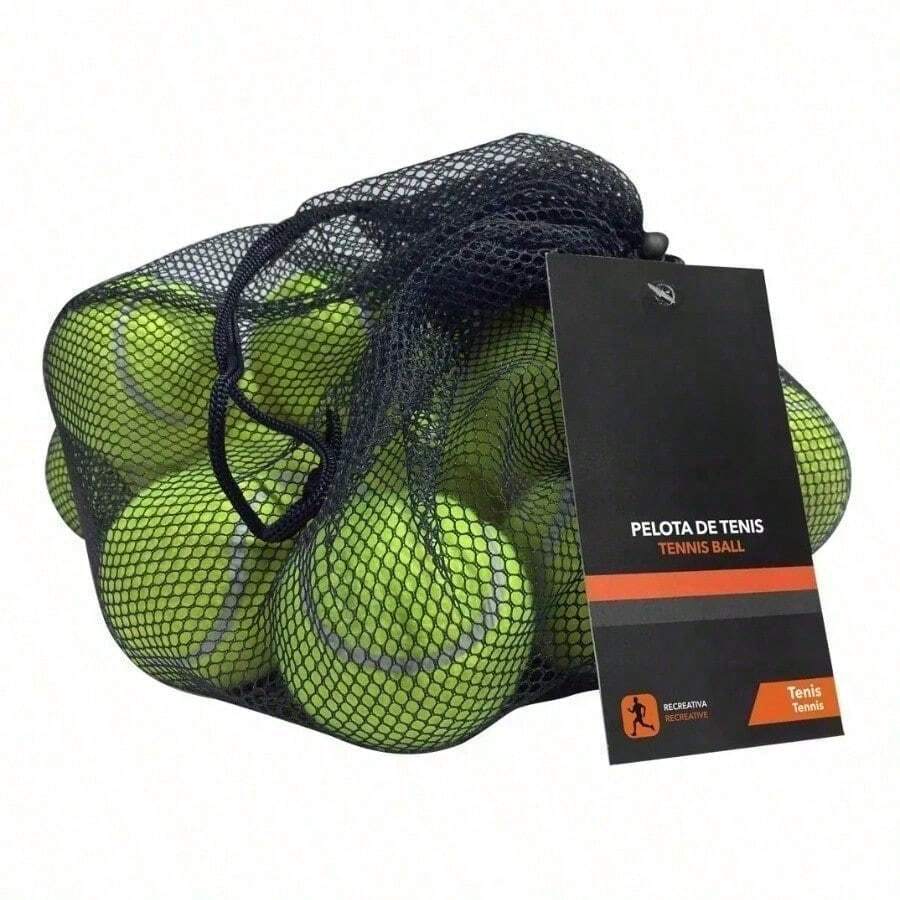 Pack de 18 Pelotas de Tenis | Alta Calidad y Durabilidad | Ideal para Entrenamiento y Partidos - Negro - Ver 1