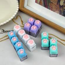 Móc khóa hình móng vuốt mèo giảm căng thẳng để bàn, đồ chơi giảm áp 4 nút, đồ chơi giảm stress cho người lớn và học sinh, mặt dây chuyền nhỏ bằng silicon mềm mại giúp giảm áp lực, quà tặng độc đáo cho văn phòng phẩm, phụ kiện bàn làm việc, đồ dùng văn phòng. - móc khóa - Xem 10