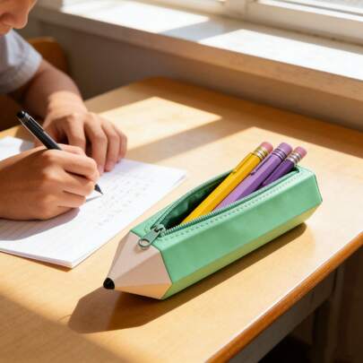 Hộp đựng bút bằng silicon - Thiết kế hình bút chì có khóa kéo, mềm mại và dễ vệ sinh, thích hợp cho trường học và văn phòng, túi đựng đồ dùng học tập nhiều màu sắc tiện dụng cho học sinh và người đi làm, túi đựng bút, khóa kéo bền chắc, đồ dùng văn phòng, túi nhẹ, trang trí bàn làm việc, vật dụng cần thiết cho việc học tập.