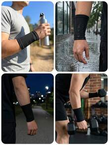 Wrist Compression Sleeve, Wrist Support Brace, Wrap-Around Compression Wrist And Thumb Support Glove, Fitness Accessories, Joint Support Wrist Brace, Nylon Wrist Wrap, Elastic Sports Wrist Guard, Wrist Protection For Golf, Basketball, Volleyball, Breathable, Sweat-Absorbent, Durable, Suitable For Birthday, Mother's Day, Father's Day And Other Holidays As Gifts - A - 查看 7