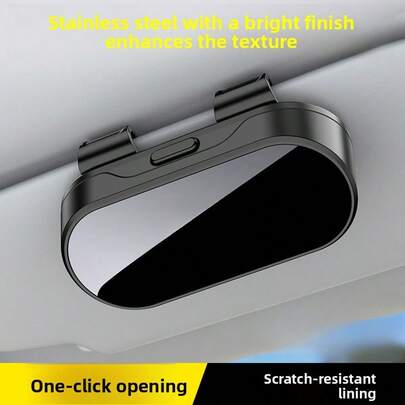 1 pieza Soporte universal para gafas de sol de visera de coche de ABS negro, para almacenamiento de gafas y gafas de conducir, organizador de accesorios para vehículos