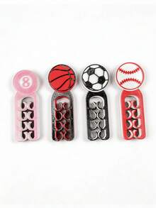 一体式密封夹，无活动部件——篮球、足球、棒球和台球形状设计，是保持包装袋新鲜密封的必备品。 - 4件套 - 查看 6