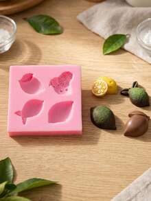 1 pieza Molde de silicona con forma de limón, para decorar pasteles, chocolates, pudines, caramelos - Multicolor - Ver 8
