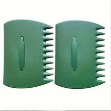 2pcs Durable Leaf Scoops - Large Plastic Hand Rakes For Collecting Leaves, Grass Clippings, Debris - Gardening Hand Tool Set - A - View 6